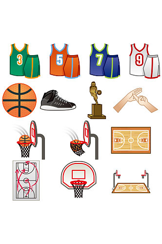 创意矢量足球篮球球衣海报设计