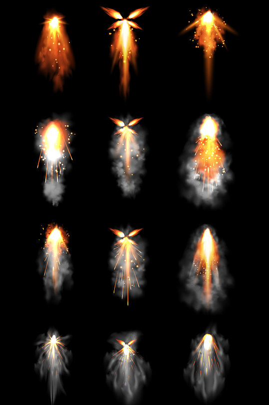 矢量弹道子弹火花元素设计