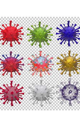 卡通质感细菌病毒元素设计