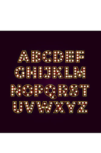 立体光点发光字体字母设计元素设计