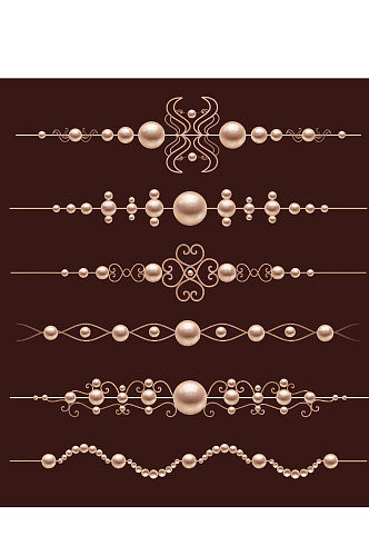 创意简约珍珠项链元素设计