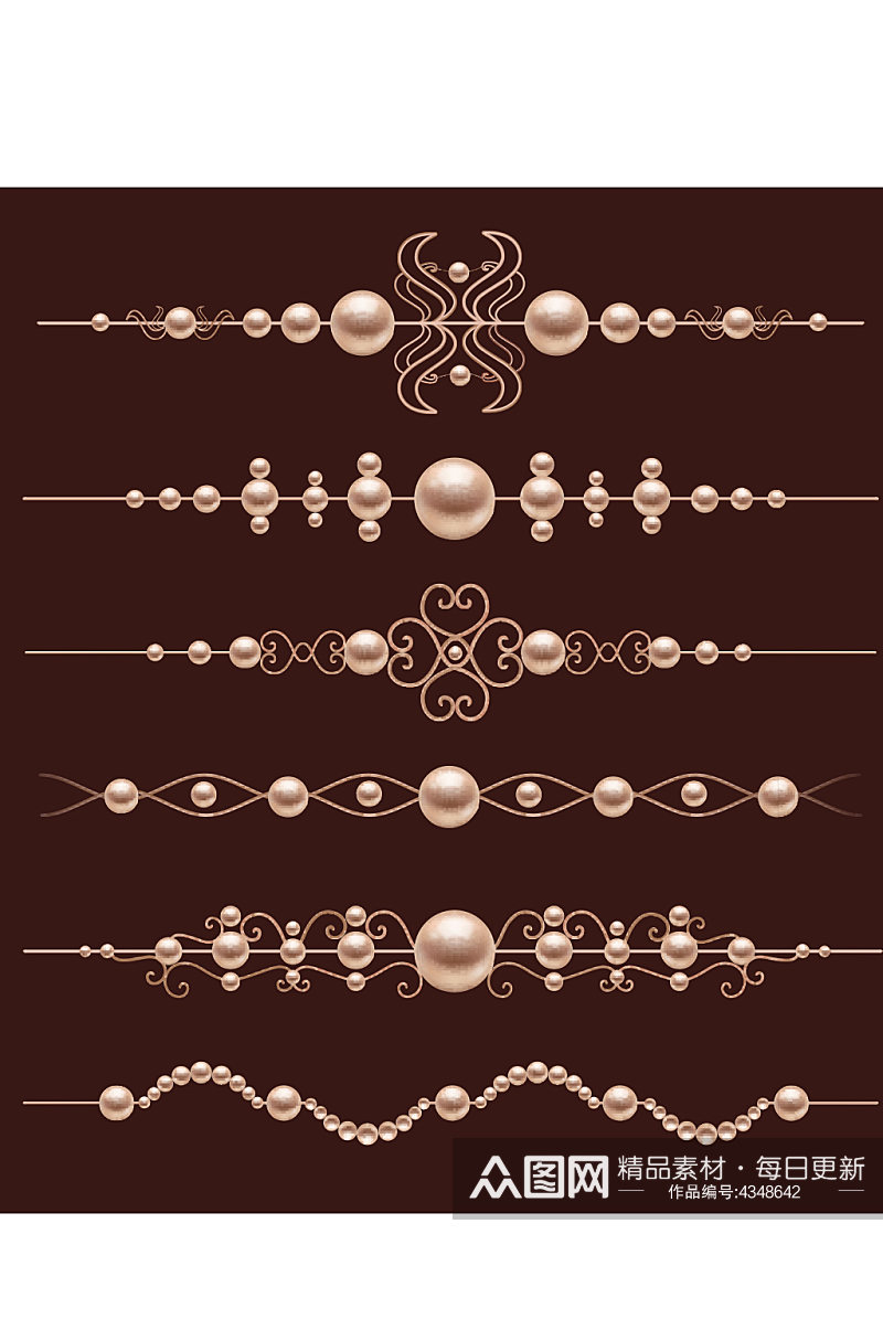 创意简约珍珠项链元素设计素材