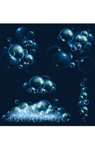 创意简约气透明泡泡元素设计