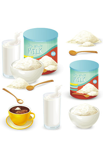 创意高端奶粉牛奶元素设计