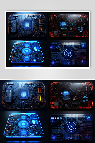 AI数字艺术科技芯片电路板
