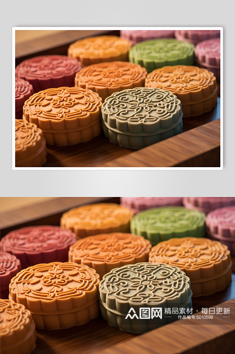 中秋节传统食物月饼素材