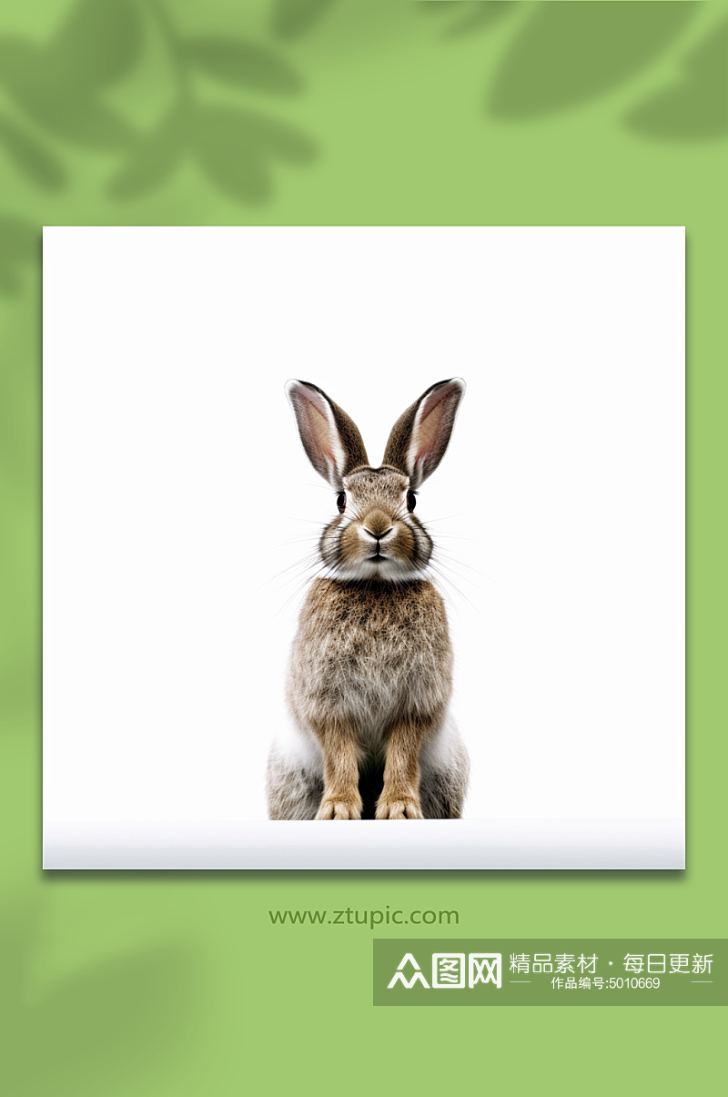 灰色可爱的兔子动物形象素材