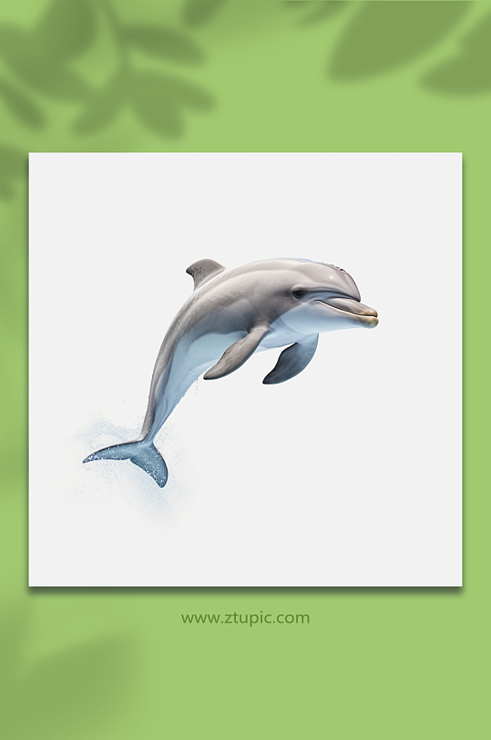 白色的海豚动物形象