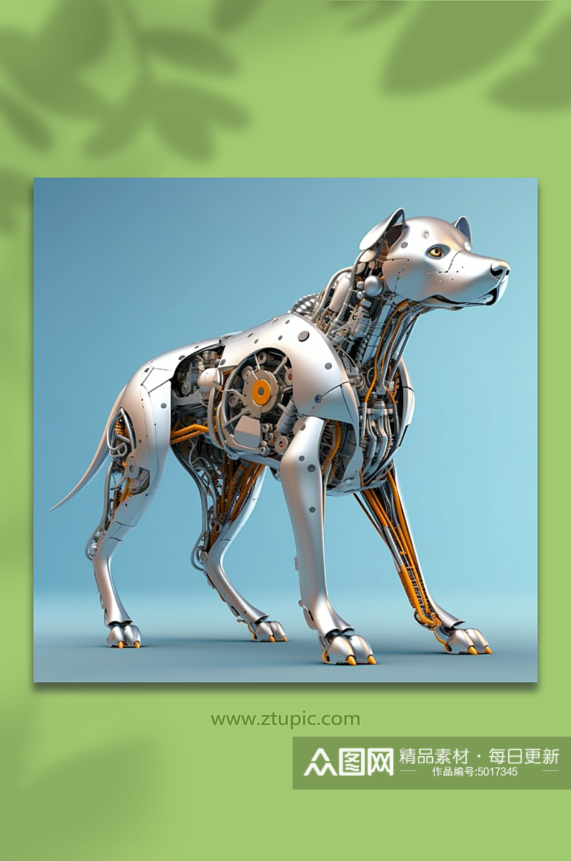AI数字艺术机械狗动物形象素材