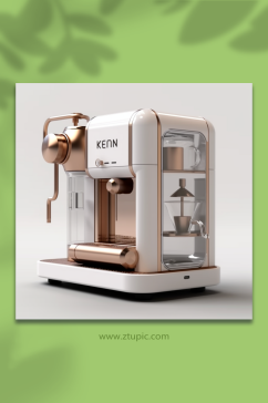 AI数字艺术咖啡机电器