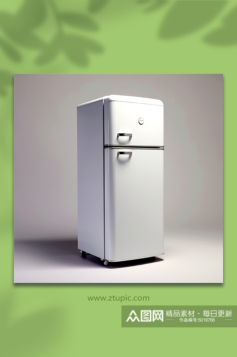 AI数字艺术白色电冰箱素材