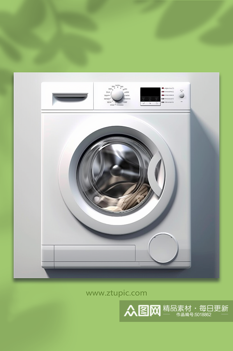 AI数字艺术洗衣机电器素材
