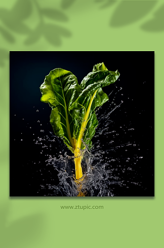 AI数字艺术蔬菜菜花摄影图