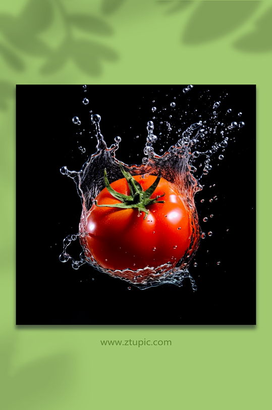 AI数字艺术水里的西红柿