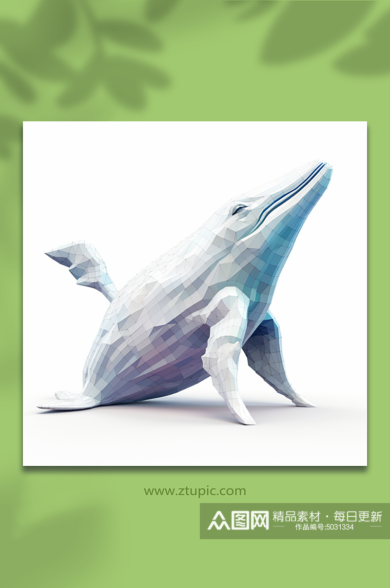 AI数字艺术晶格化海豚动物形象素材