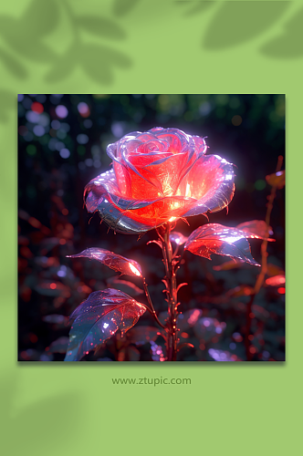 AI数字艺术玫瑰花卉摄影图