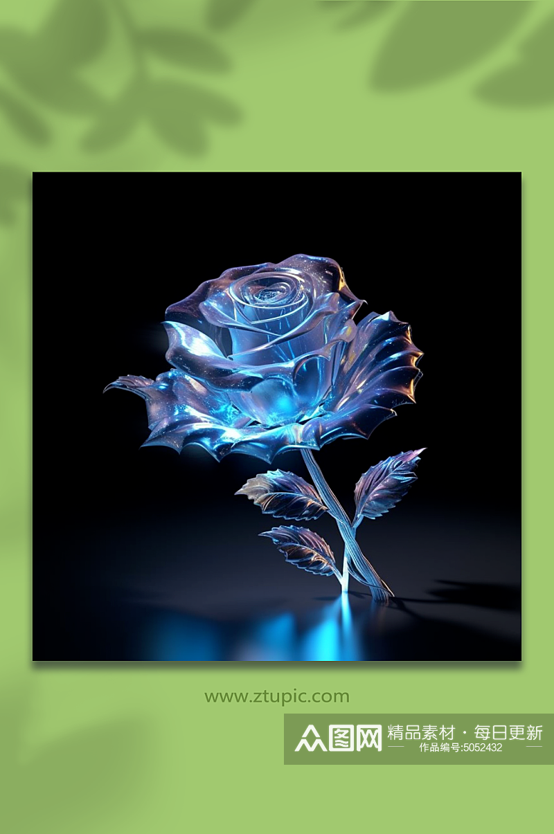 AI数字艺术玫瑰花卉摄影图素材