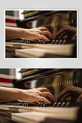 AI数字艺术钢琴摄影图片
