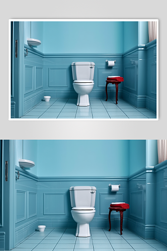 AI数字艺术厕所摄影图片