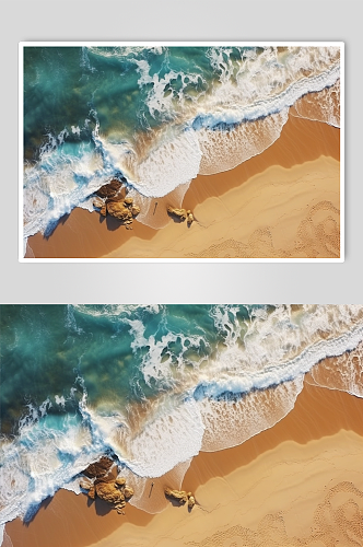 AI数字艺术沙滩摄影图片