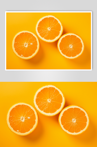 AI数字艺术橘子插画图片