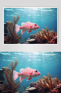 AI数字艺术鲤鱼插画图片