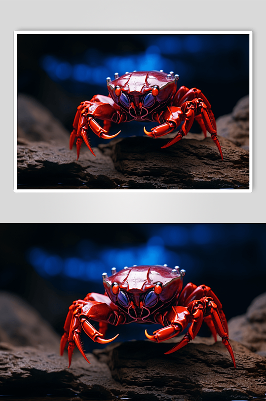 AI数字艺术螃蟹插画图片