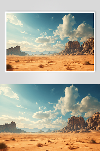 AI数字艺术沙漠奇特景观图片