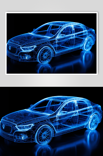 AI数字艺术概念汽车图片