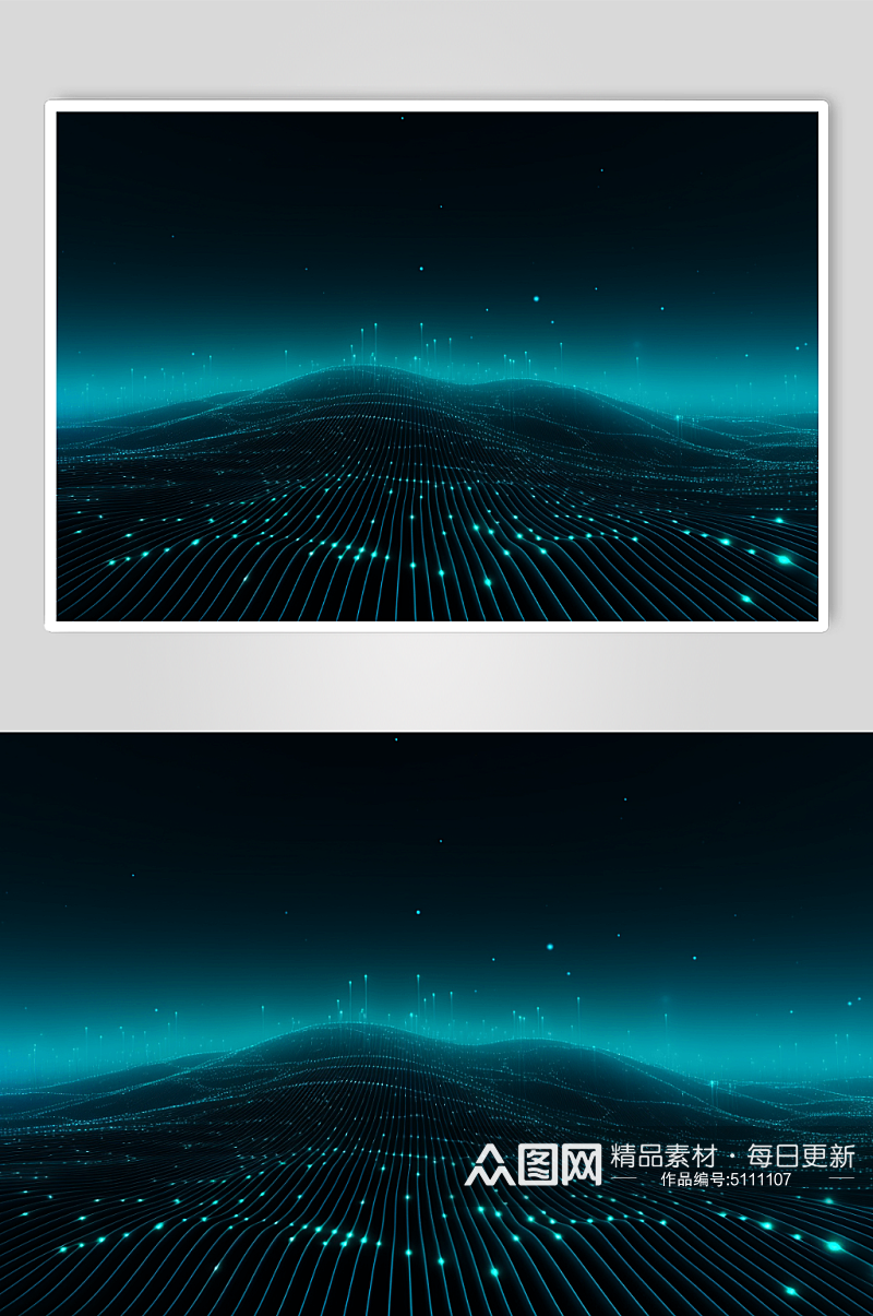 AI数字艺术抽象线条光圈图片素材