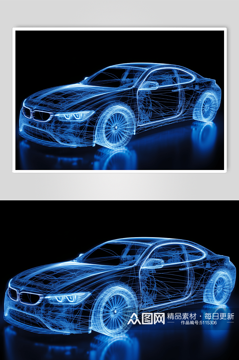 AI数字艺术新概念汽车图片素材