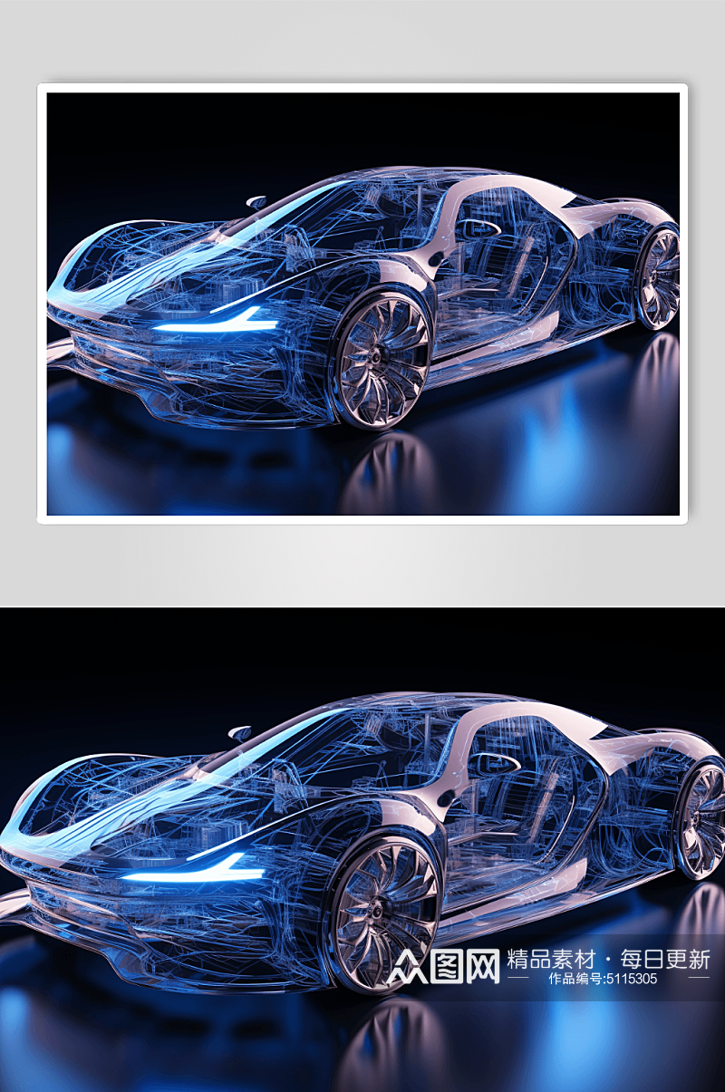 AI数字艺术新概念汽车图片素材