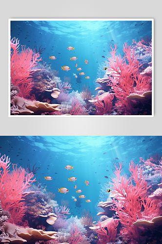 AI数字艺术海底海洋生物图片