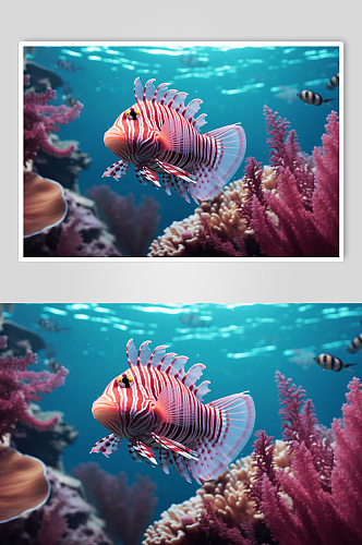 AI数字艺术海底海洋生物图片
