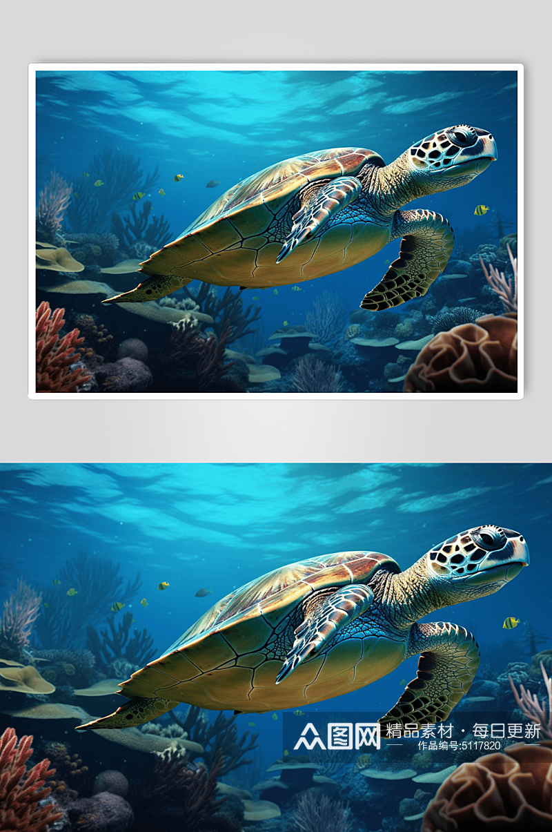 AI数字艺术海底海洋生物图片素材