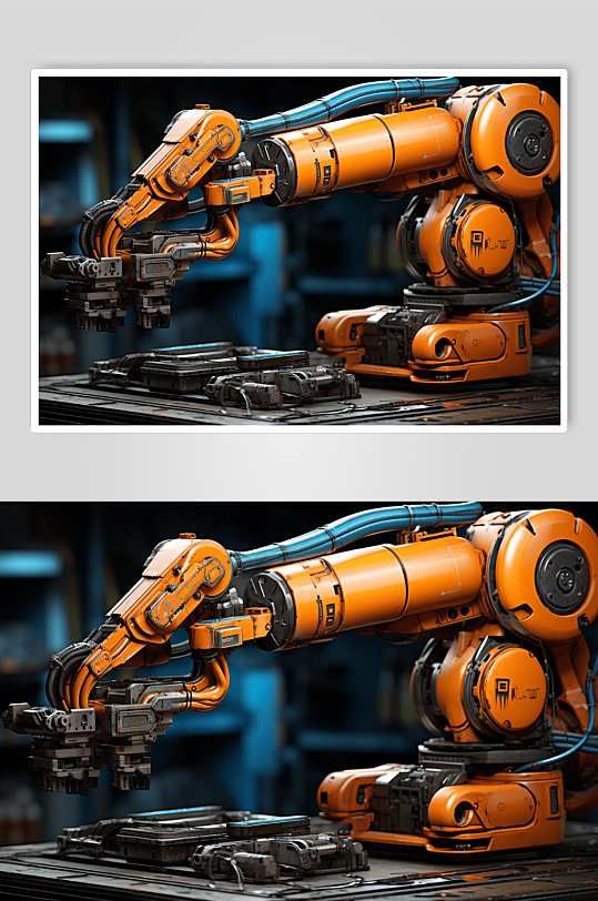 AI数字艺术机械臂工作图片