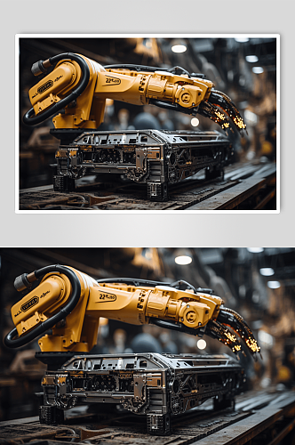AI数字艺术机械臂图片