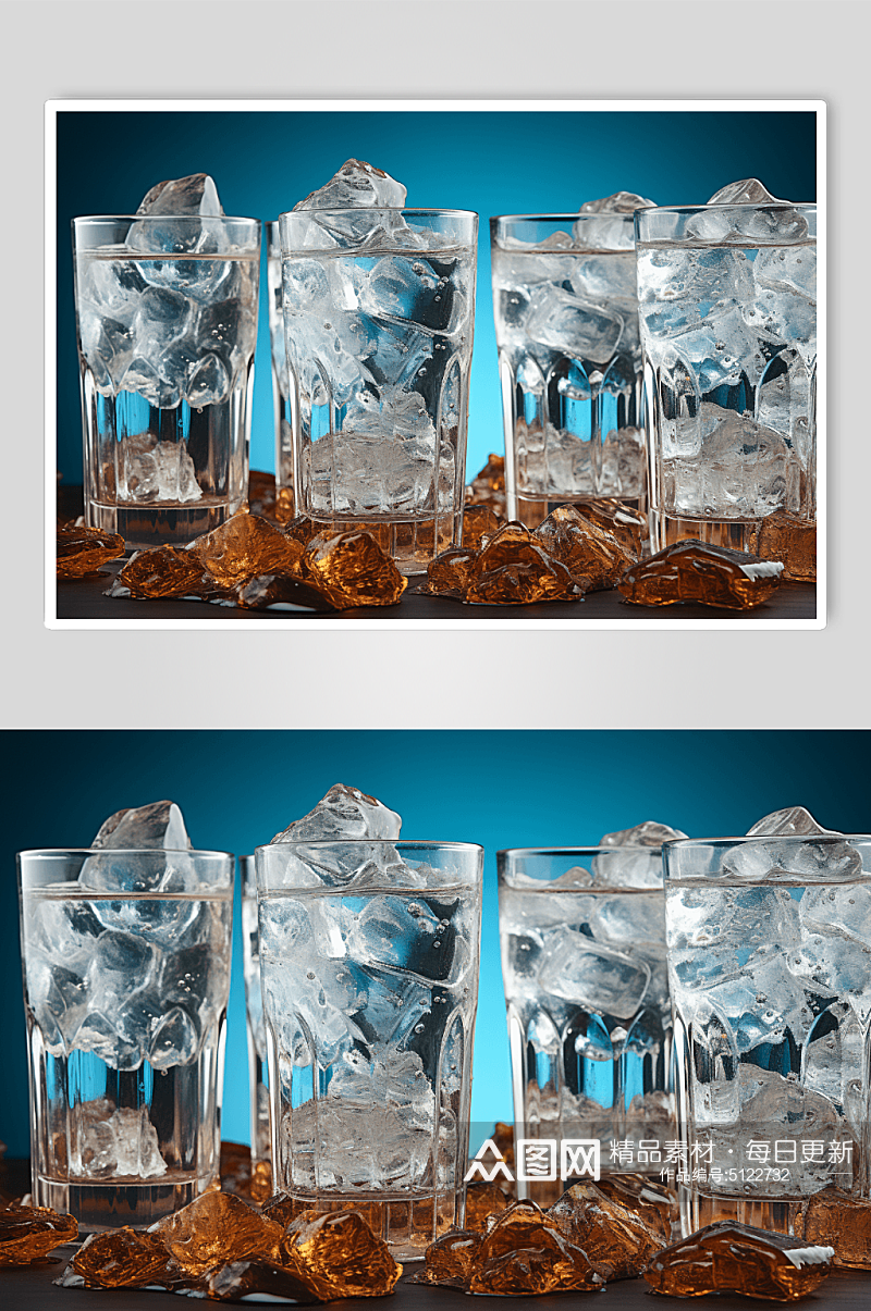 AI数字艺术玻璃杯图片素材