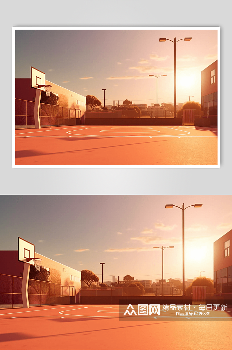 数字艺术篮球场图片素材