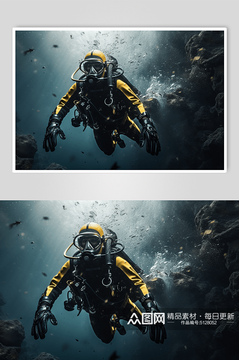 数字艺术潜水员图片素材