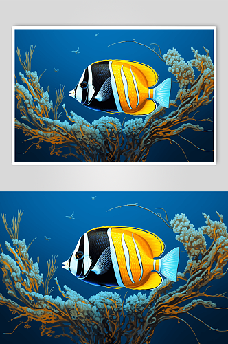 海底海洋动物数字艺术图片