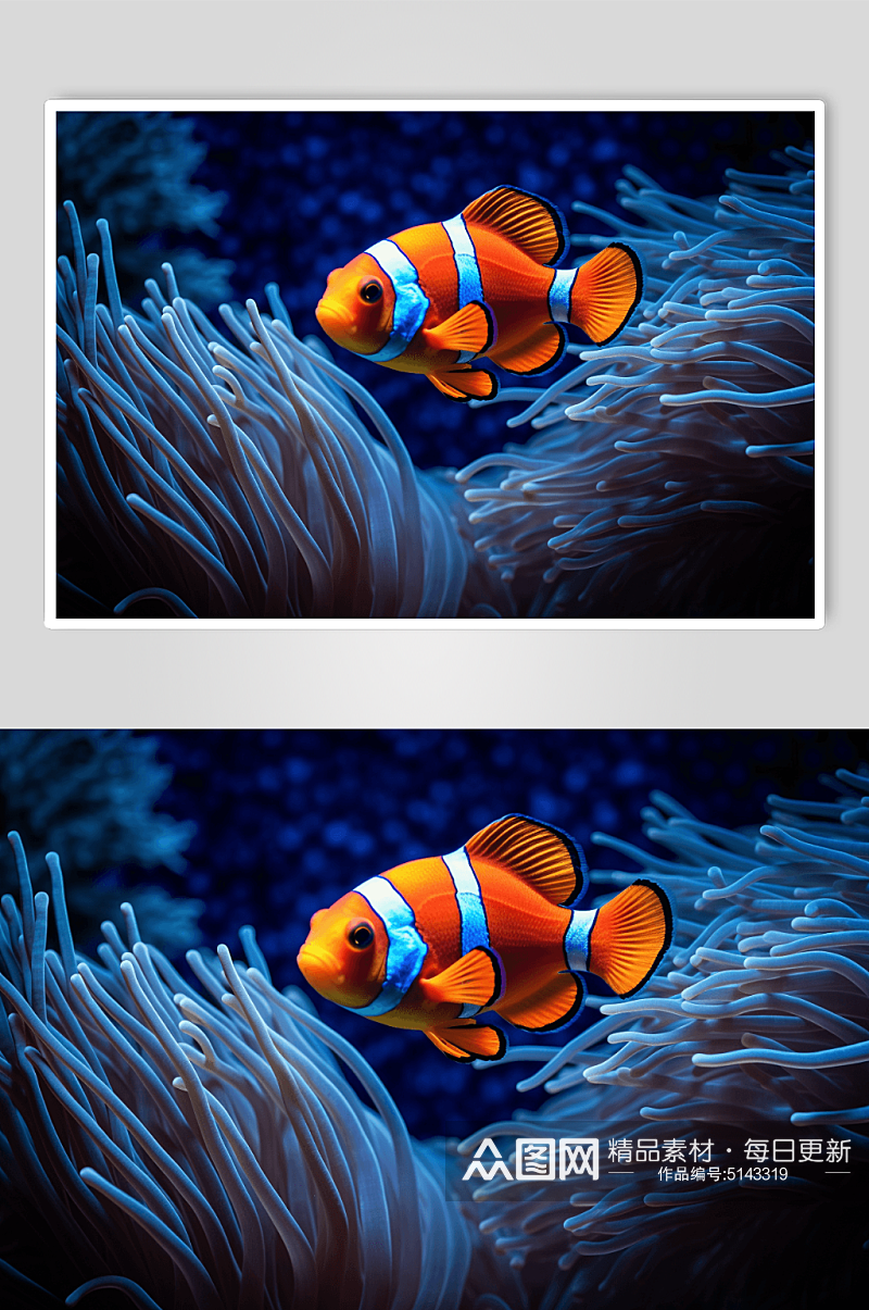 海底海洋动物数字艺术图片素材