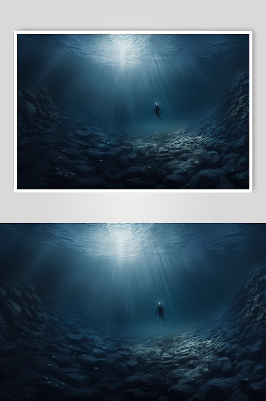 海底潜水员数字艺术图片