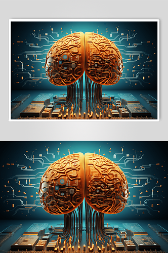 科技大脑数字艺术图片