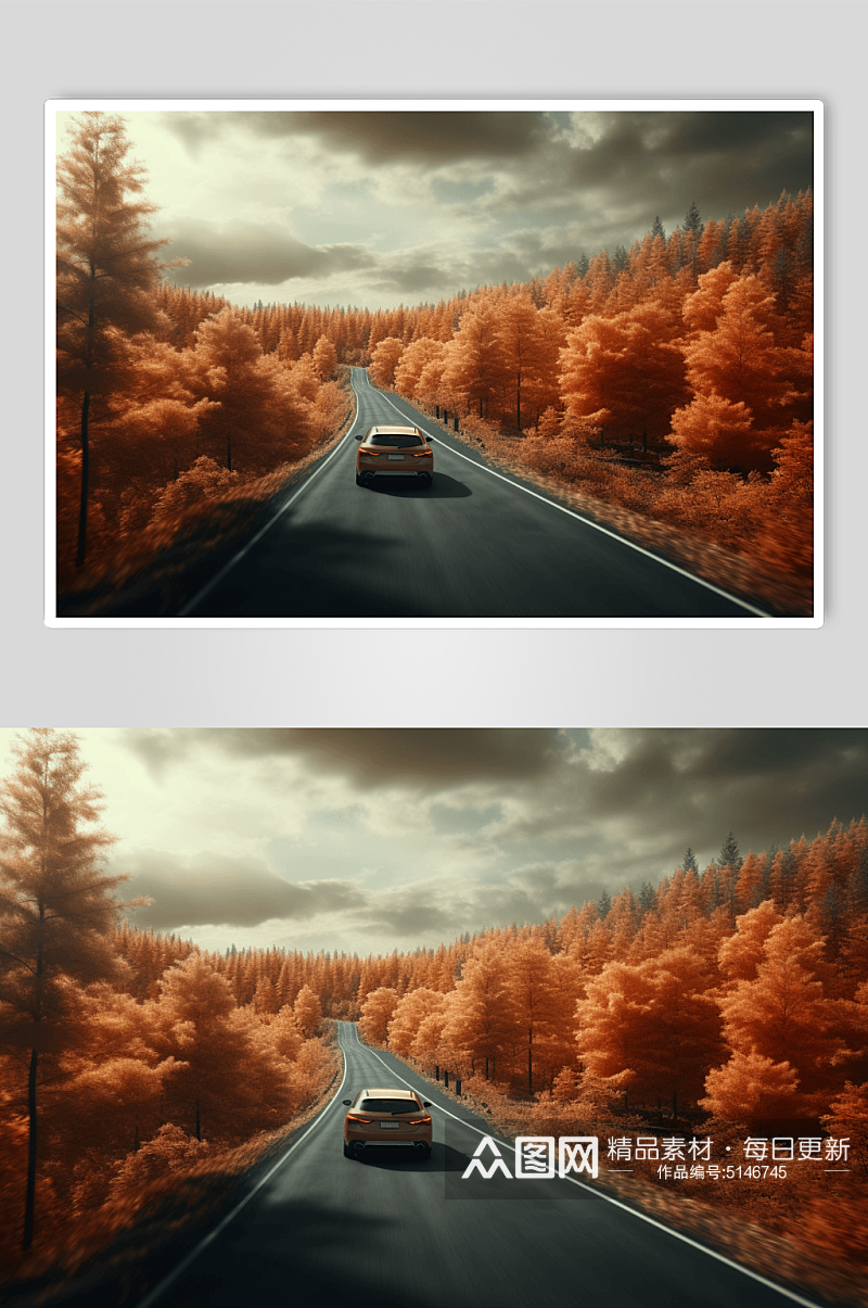 公路风景数字艺术图片素材