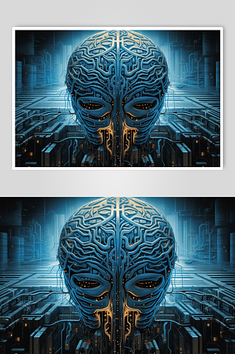 科技大脑数字艺术图片