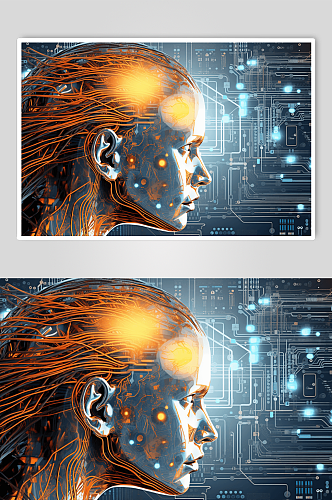 科技大脑数字艺术图片