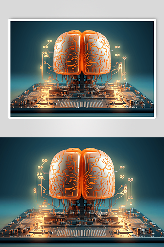 数字艺术科技大脑图片