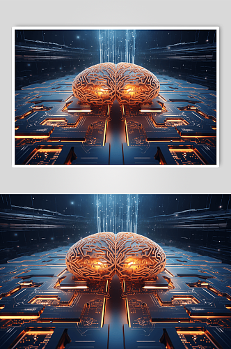 数字艺术大脑图片