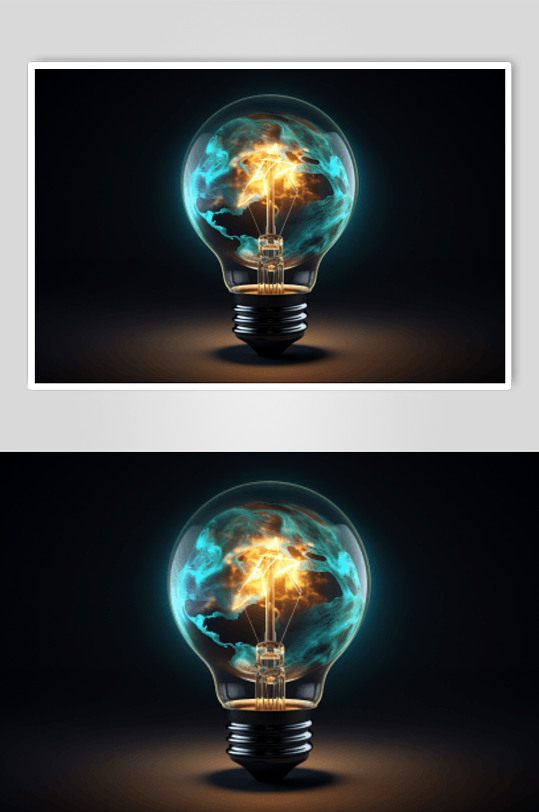 数字艺术电灯泡创意图片